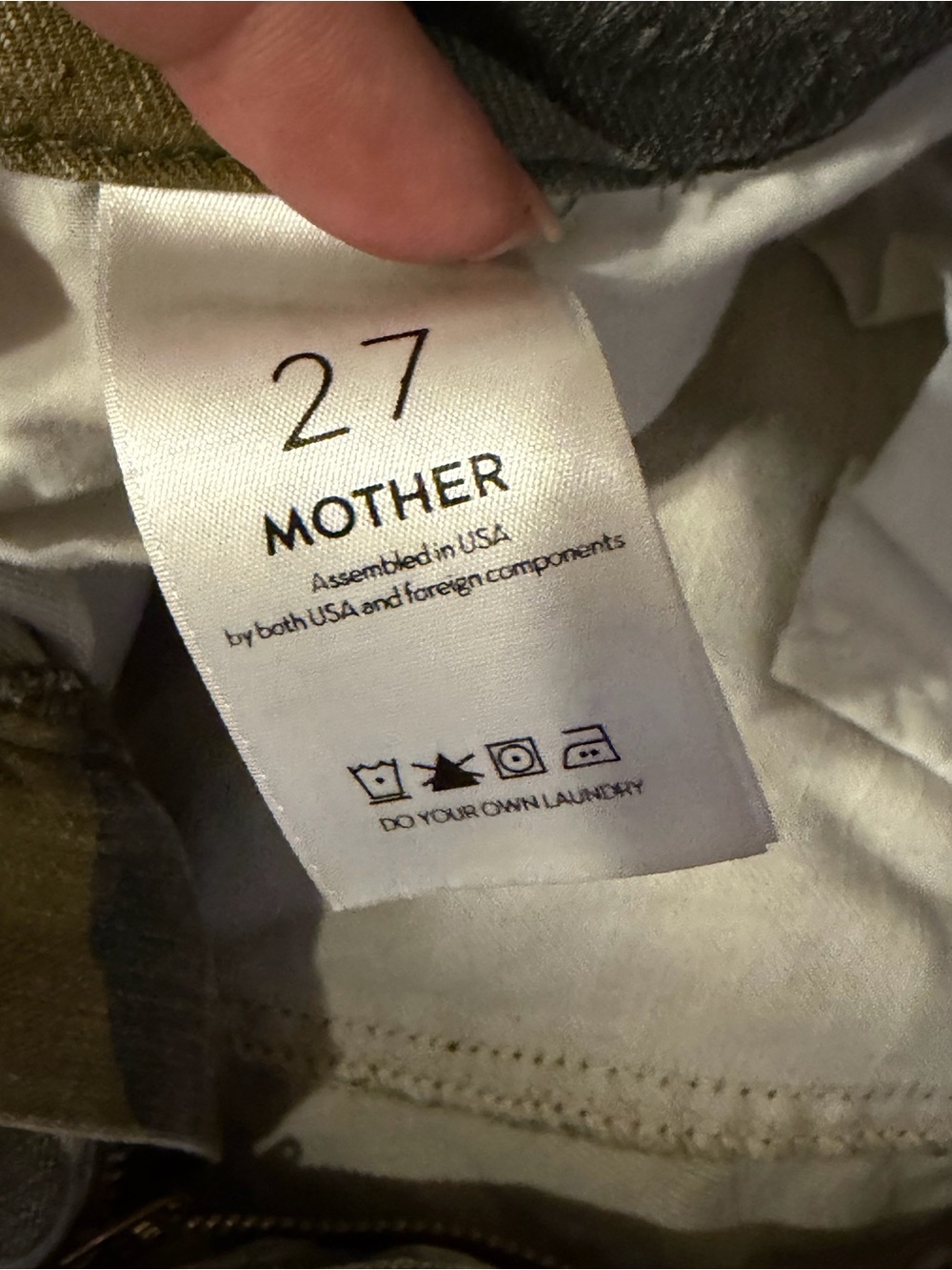 MOTHER Camo Cargo Pants in Olive & Khaki - Picture 5 of 5